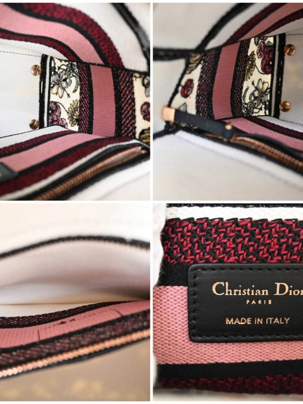 CHRISTIAN DIOR Lady D-Lite Florilegio Embroidery 2Way Hand Bag Canvas - Picture 15 of 15
